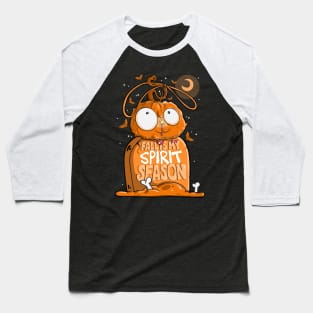 Festive Pumpkin and Graveyard - Fall is My Spirit Season Baseball T-Shirt